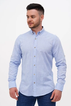 Сорочка однотонна Trend Collection U02-151 блакитний L