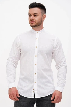 Сорочка льон, стійка Trend Collection BAT U11-152 Білий 4XL