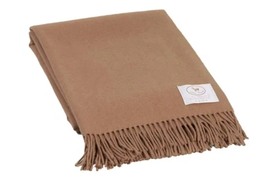 Плед CO.BI Camel верблюжа шерсть 140x180 см коричневый