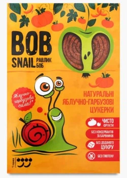 Натуральні цукерки ТМ BOB SNAIL (РАВЛИК БОБ) яблуко-гарбуз 60 г