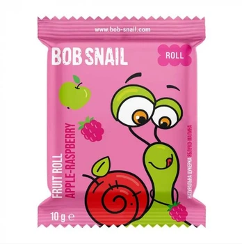 Натуральні Яблучно-Малинові Цукерки ТМ BOB SNAIL 10 г пастила без цукру Равлик Боб