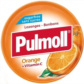 Льодяники Pulmoll Orange + vit C апельсин без цукру, 45 г