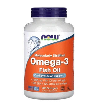 Жирные кислоты омега-3 NOW Foods 180 ЕПК/120 ДГК 200 капсул