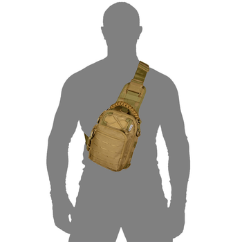 Нагрудна сумка Adapt розмір 24 х 16 х 13 см койот