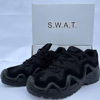 Кросівки SWAT з сітчастими вставками на протекторній підошві чорні розмір 42