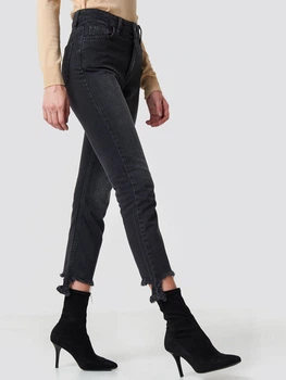 Джинсы Slim Fit женские NA-KD 1100-000288-0008 38 Серые (7325940585428)