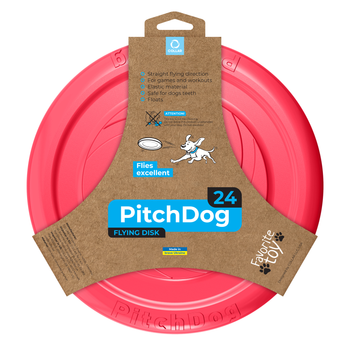 Іграшка для собак PitchDog диск для апортування 24 см Рожева (4823089308579)