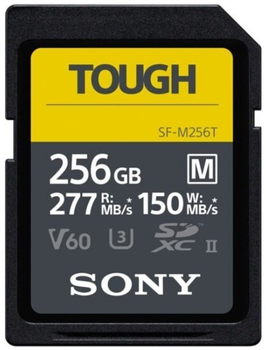 Карта памяти SD 256Gb Sony Tough class10 UHS-II U3 V60 (SFM256T.SYM)