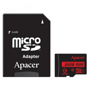 Карта памяти microSD 32Gb Apacer class 10 UHS-I U1 (AP32GMCSH10U5-R)