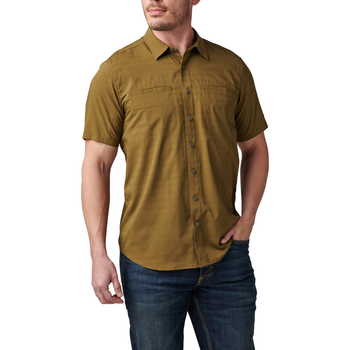 Рубашка тактическая 5.11 Tactical Ellis Short Sleeve Shirt 2XL Field green