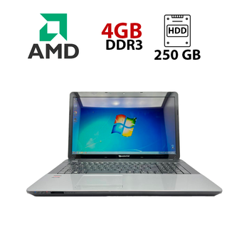 Ноутбук Б-класс Packard Bell EG70 / 17.3" (1600x900) TN / AMD E-300 (2 ядра по 1.3 GHz) / 4 GB DDR3 / 250 GB HDD / AMD Radeon HD 6310 Graphics / WebCam б/у