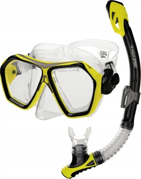 Маска і трубка для плавання Aqua Speed Blaze + Borneo набір для снорклінгу моря пляжу та дайвінгу