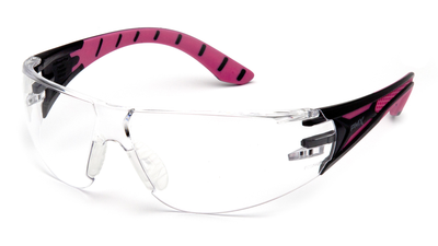 Очки защитные Pyramex Endeavor Pink (clear) Anti-Fog, прозрочные в чёрно-розовой оправе