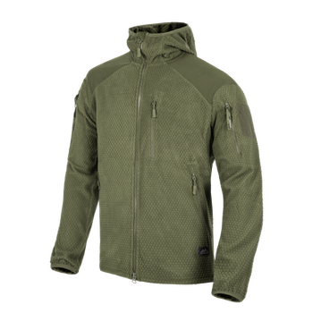 Кофта флисовая Helikon-Tex Alpha Hoodie Jacket Grid Fleece Olive M