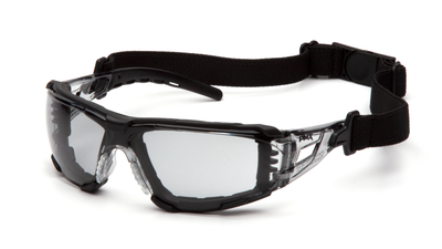 Очки защитные с уплотнителем Pyramex Fyxate (light gray) H2MAX Anti-Fog, светло-серые полутёмные
