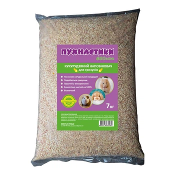 Кукурузный наполнитель для грызунов и кошек Пухнастики ECOcorn 7 кг
