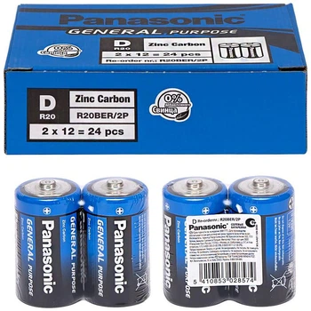 Батарейки Panasonic Zinc Carbon D (R20) упаковка, 24 шт
