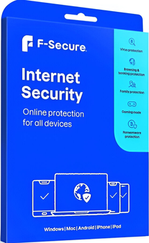 Antywirus F-Secure Internet Security 10 urządzeń 1 rok (FCFYBR1N010E1)