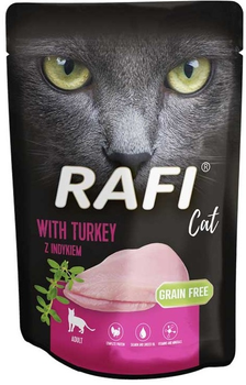 Mokra karma dla kotów Dolina Noteci Rafi Cat z indykiem 10 x 100 g (5902921382331)