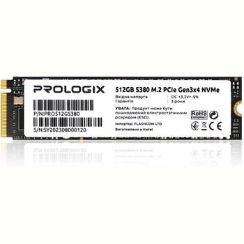 Накопитель SSD PrologiX 512GB S380 M.2 2280 (PRO512GS380)