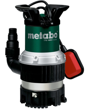 Насос занурювальний комбінований Metabo TPS 14000 S COMBI, 770Вт, 14куб/рік, висота подачі 8.5м, занурення до 7м, внутрішня різьба 1"/1/2", 7.7кг