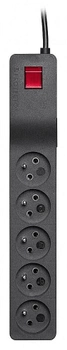 Listwa przeciwprzepięciowa Lestar ZX 510 5 gniazd 1 m Black (1966008404)