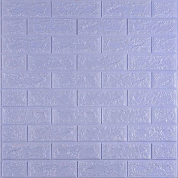 Самоклеюча 3D панель Sticker Wall 700х770х5мм цегла світло - фіолетова (015-5) SW-00000083