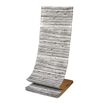 Самоклеюча 3D панель Sticker Wall під дерево кольору зебри 19600x700x3мм (3DPanda-1475)