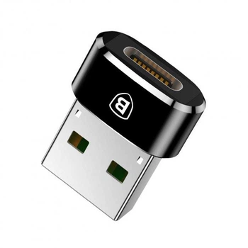 Адаптер переходник BASEUS USB to Type-C 2.4A Black (CAAOTG-A01)