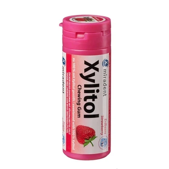 Жувальна гумка з ксилітолом Miradent Xylitol Chewing Gum Strawberry для дітей 30 шт