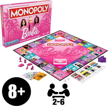 Gra planszowa Hasbro Monopoly Barbie (5010996209849)