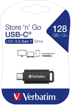 Флеш пам'ять Verbatim Store Go 128GB USB 3.0 Type-C Black (0023942494591)