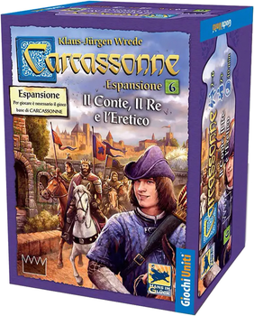 Dodatek do gry planszowej Giochi Uniti Carcassone: The Count the King and the Heretic Expansion 6 (wersja włoska) (8033772893206)