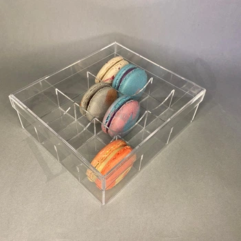 Коробка под пирожные макаронс с крышкой (12 шт)