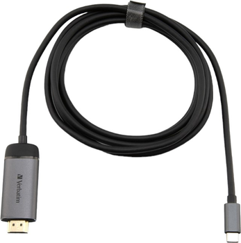 Adapter Verbatim USB Type-C - HDMI 1.5 m Black/Silver (0023942491446)