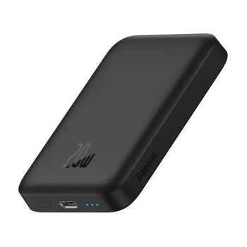 Павербанк з бездротовою зарядкою Qi 15W Baseus Magnetic Mini 10000mAh 20W 2в1 QC3.0+PD3.0 (PPCX070001) Black