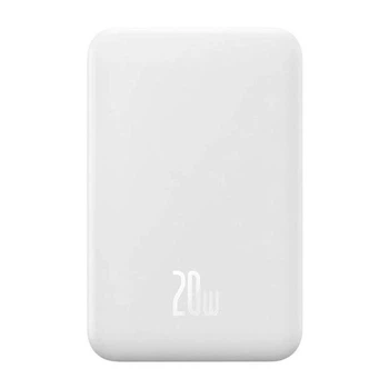 Павербанк з бездротовою зарядкою Qi 15W Baseus Magnetic Mini 20000mAh 20W 2в1 QC3.0+PD3.0 (PPCX150002) White