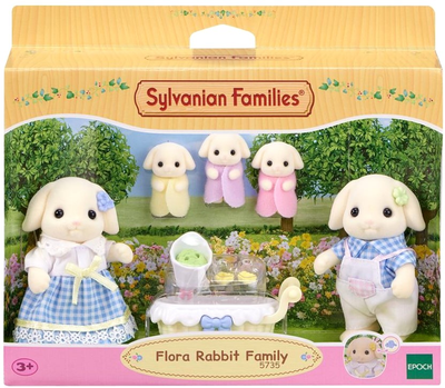 Zestaw figurek Sylvanian Families Flora Rabbit Family z akcesoriami 5 szt (5054131057353)