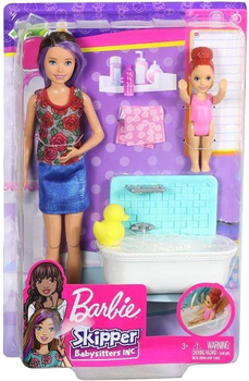 Набір ляльок Mattel Barbie Skipper Babysitters Bath Time (0887961691276)