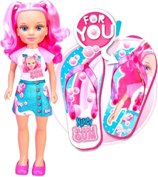 Лялька з аксесуарами Famosa Nancy Bubble Gum зі сланцями для дівчинки 43 см (8056379164050)