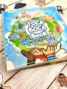 Альбом игра на липучках Тока Бока Сити "Toca Boca in the city"