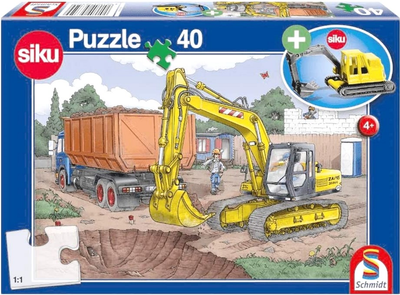 Puzzle Schmidt Spiele Excavator z zabawką 36.1 x 24.3 cm 40 elementów (4001504563509)