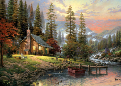 Пазл Schmidt Spiele Thomas Kinkade Chalet in the Woods 48.1 x 34.1 см 500 деталей (4001504584559)