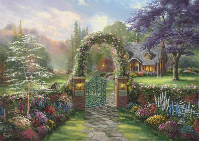 Puzzle Schmidt Spiele Thomas Kinkade Hummingbird Cottage 69.3 x 49.3 cm 1000 elementów (4001504599409)