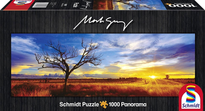 Puzzle Schmidt Heye Mark Gray Panorama Desert Oak at Sunset Australia 94.8 x 32.7 cm 1000 elementów (4001504592875)