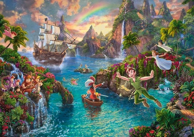 Puzzle Schmidt Disney Thomas Kinkade Peter Pan 69.3 x 49.3 cm 1000 elementów (4001504596354)