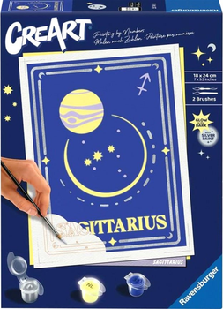 Malowanie po numerach Ravensburger CreArt Zodiac Sign Sagittarius 18 x 24 cm (4005556237418)