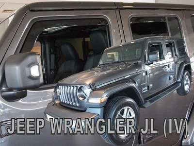 Дефлекторы окон (ветровики) HEKO для Jeep Wrangler IV JL 5D 2019+ / Jeep 4D 2019+ вставные 4 шт