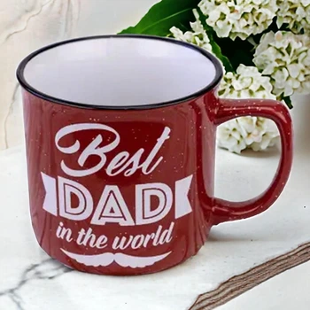 Кружка подарункова для тата з написом "Best dad in the world", 400мл