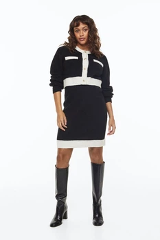 Спідниця для вагітних H&M 271144425 XL Чорний/Білий